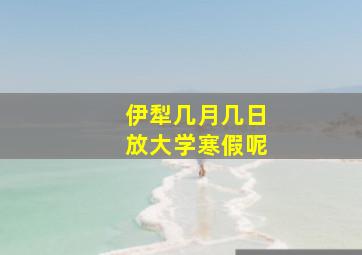 伊犁几月几日放大学寒假呢