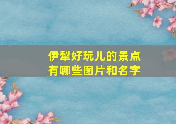 伊犁好玩儿的景点有哪些图片和名字