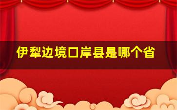 伊犁边境口岸县是哪个省