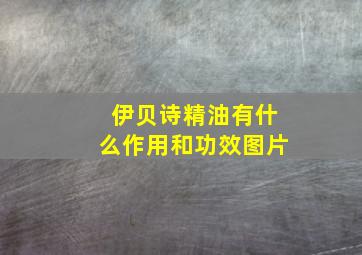 伊贝诗精油有什么作用和功效图片