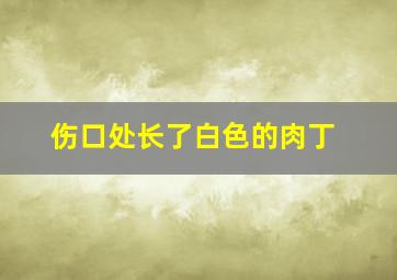 伤口处长了白色的肉丁