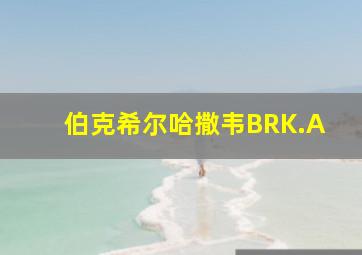 伯克希尔哈撒韦BRK.A