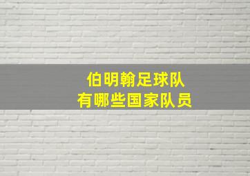 伯明翰足球队有哪些国家队员