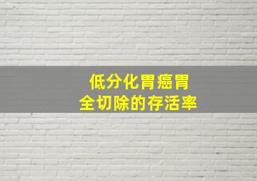 低分化胃癌胃全切除的存活率