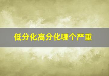 低分化高分化哪个严重