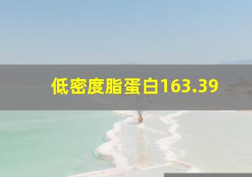 低密度脂蛋白163.39