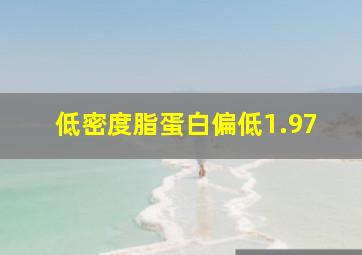 低密度脂蛋白偏低1.97