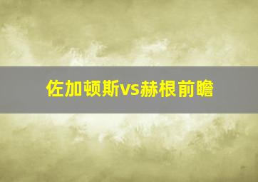 佐加顿斯vs赫根前瞻