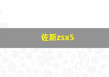 佐斯zsx5