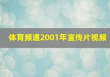 体育频道2001年宣传片视频