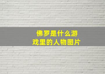 佛罗是什么游戏里的人物图片