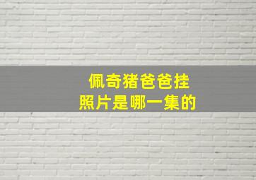 佩奇猪爸爸挂照片是哪一集的