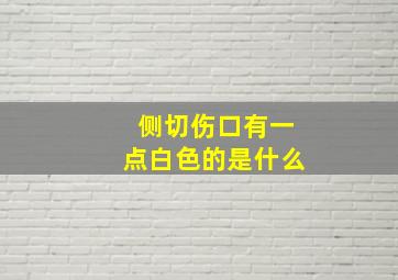 侧切伤口有一点白色的是什么