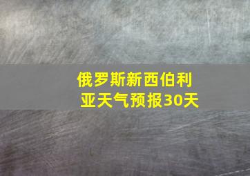 俄罗斯新西伯利亚天气预报30天