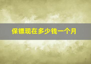 保镖现在多少钱一个月