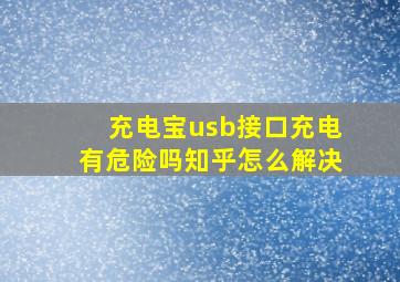 充电宝usb接口充电有危险吗知乎怎么解决