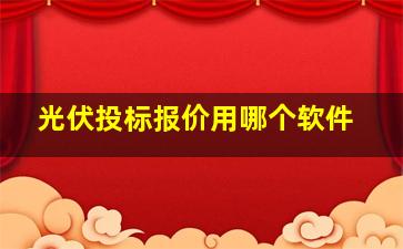 光伏投标报价用哪个软件