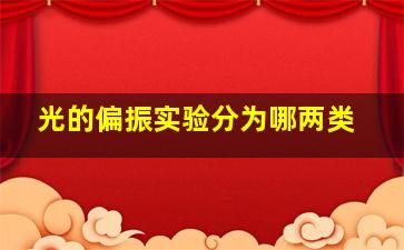 光的偏振实验分为哪两类