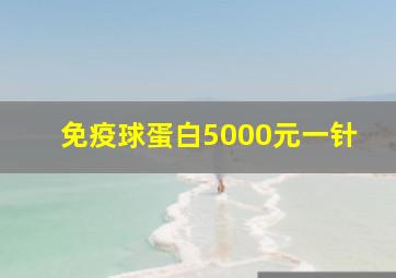 免疫球蛋白5000元一针