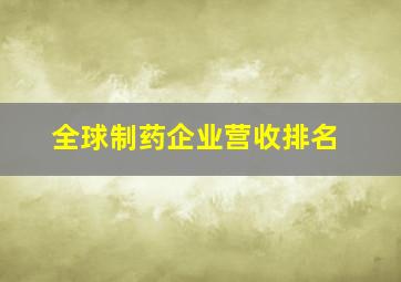 全球制药企业营收排名