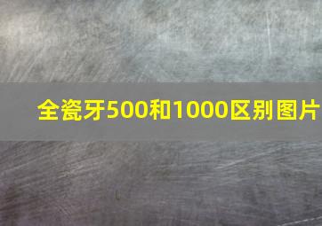 全瓷牙500和1000区别图片