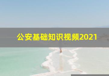 公安基础知识视频2021