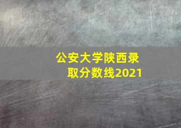 公安大学陕西录取分数线2021