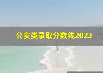 公安类录取分数线2023