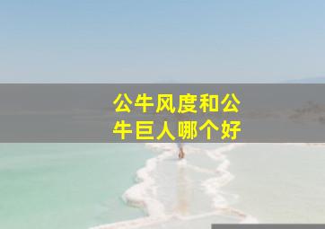 公牛风度和公牛巨人哪个好