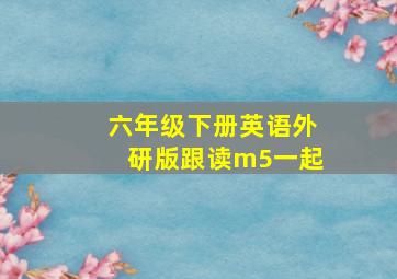 六年级下册英语外研版跟读m5一起