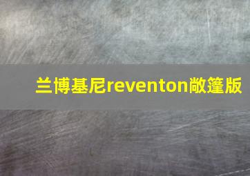 兰博基尼reventon敞篷版