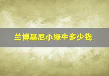 兰博基尼小绿牛多少钱