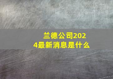 兰德公司2024最新消息是什么