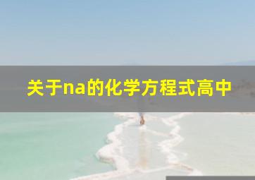 关于na的化学方程式高中