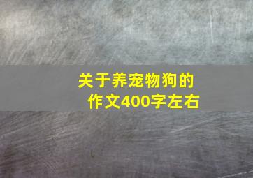 关于养宠物狗的作文400字左右