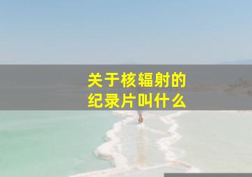 关于核辐射的纪录片叫什么