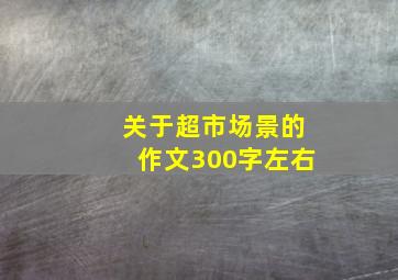 关于超市场景的作文300字左右