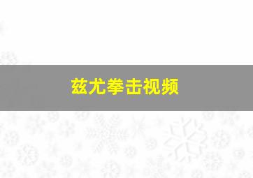 兹尤拳击视频