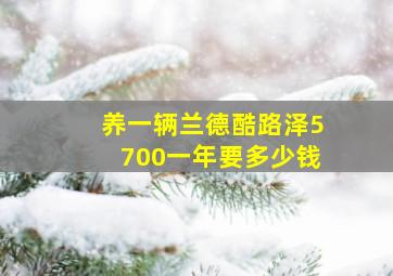 养一辆兰德酷路泽5700一年要多少钱