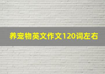 养宠物英文作文120词左右