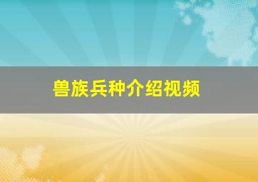 兽族兵种介绍视频