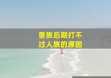 兽族后期打不过人族的原因