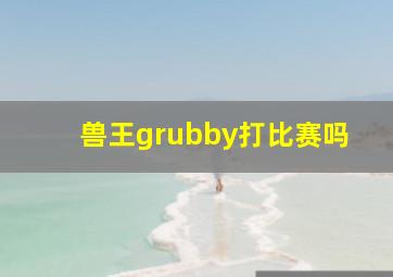 兽王grubby打比赛吗