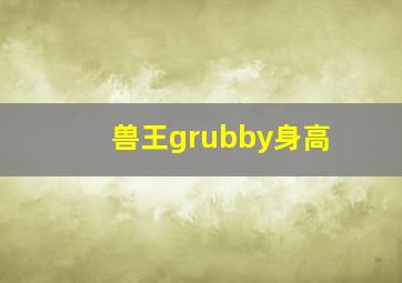 兽王grubby身高