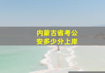 内蒙古省考公安多少分上岸