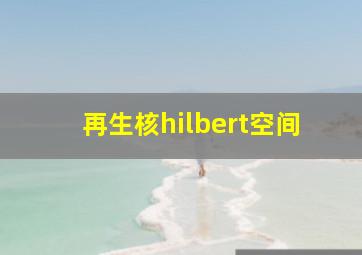 再生核hilbert空间