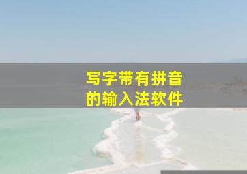 写字带有拼音的输入法软件