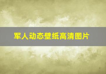 军人动态壁纸高清图片