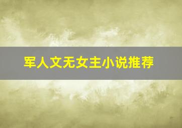 军人文无女主小说推荐