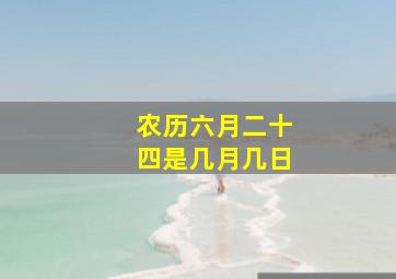 农历六月二十四是几月几日